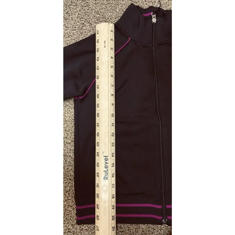 The North Face Sz Youth L Black Hot Pink LS Pkts Full Zip READ